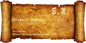 Bruncz Manon névjegykártya